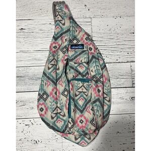 Kavu Crossbody Sling Bag Aztec‎ Blue Pink Hiking Travel Bag